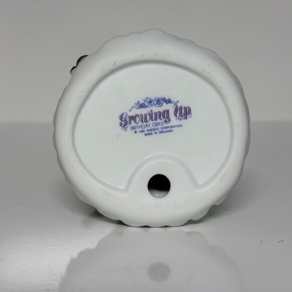 Growing Up Birthday Girl Figurine Age 15 Enesco 1981 Porcelain Collectible 7in - Picture 5 of 8